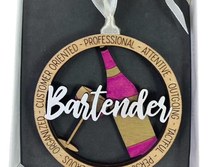 Bartender Christmas Ornament