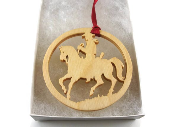 Prancing Show Horse Christmas Ornament Handmade From Birch Wood By KevsKrafts