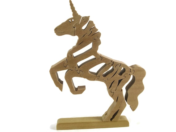 Unicorn Wood Puzzle Handmade From Poplar Wood By KevsKrafts