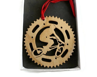 BMX Bike Dirt Jumper Christmas Ornament Handmade From Birch Plywood By KevsKrafts