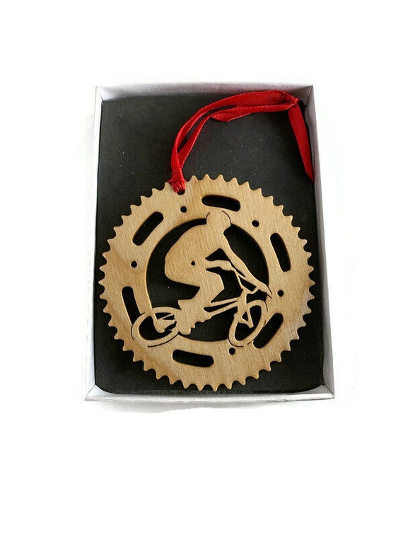 BMX Bike Dirt Jumper Christmas Ornament Handmade From Birch Plywood By KevsKrafts