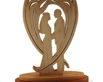 Wedding / Marriage Wooden Guardian Angel Handmade By KevsKrafts