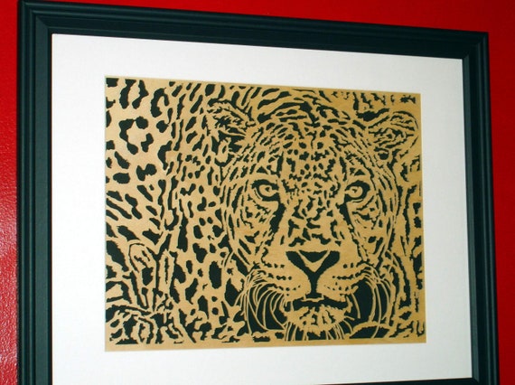 Leopard Wall Art Handmade from Birch Wood