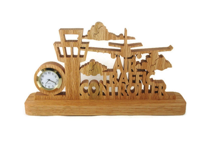 Air Traffic Controller Tower Desk Or Shelf Clock Handmade From image 0