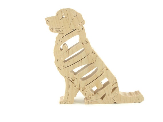 Golden Retriever Wood Scroll Saw Puzzle Handmade By KevsKrafts