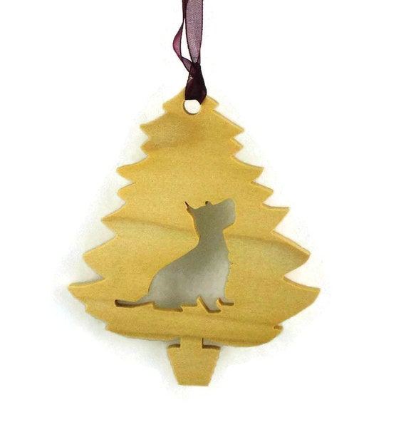 Westie Christmas Tree Ornament Handmade From Poplar Wood