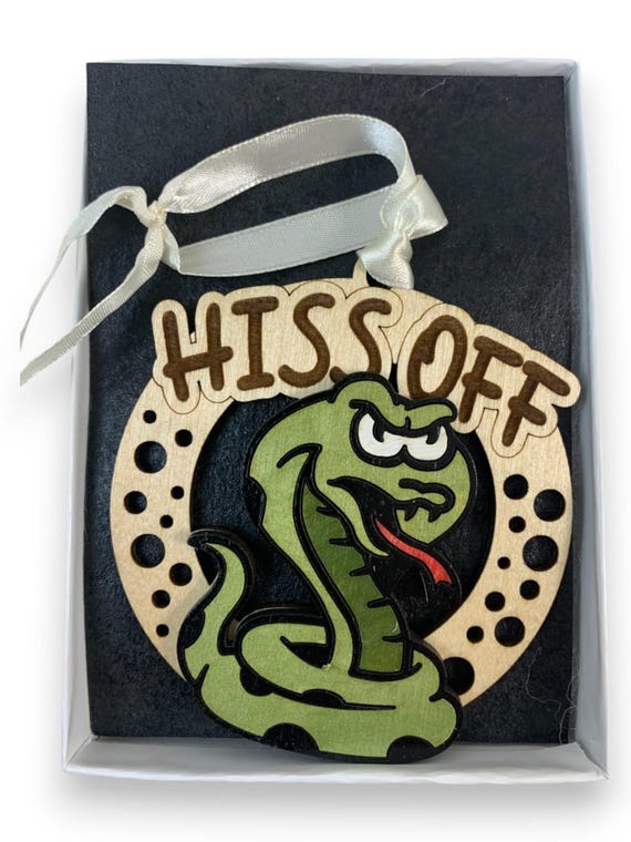 Funny Snake Ornament "Hiss Off" Gag Gift