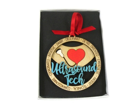 Ultrasound Sonographer Tech Laser Engraved Christmas Ornament