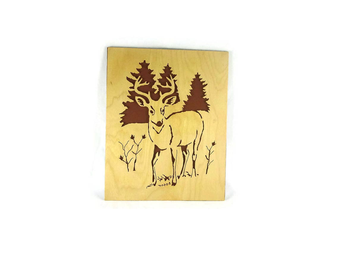 Whitetail Deer / Buck Scroll Saw Wall Art Decor Handmade From Etsy