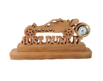 Dune Buggy Off Road Desk Or Shelf Quartz Clock Handmade From Cherry Wood By KevsKrafts