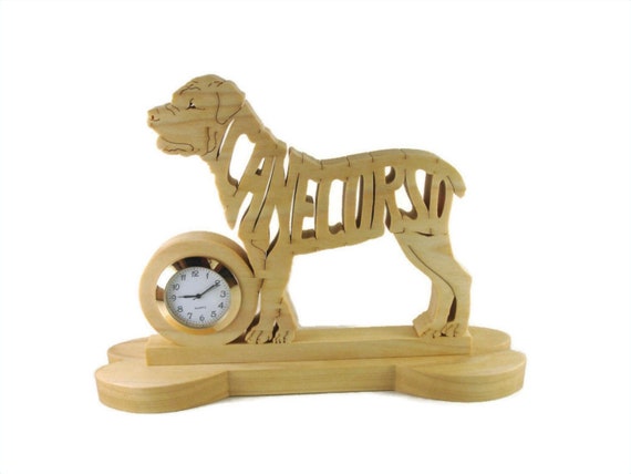 Cane Corso Dog Quartz Desk Clock Handcrafted By KevsKrafts
