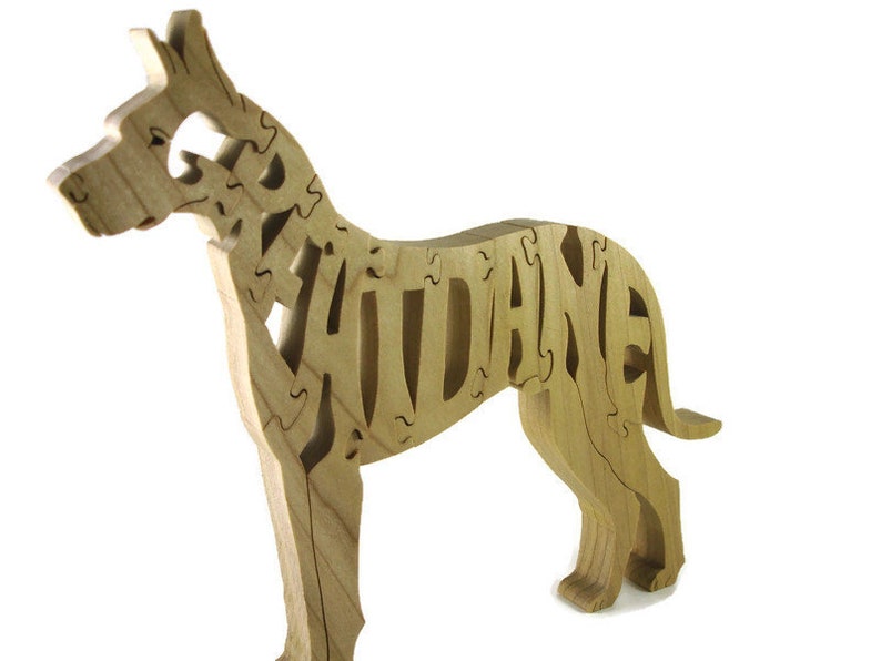 Great Dane Wood Puzzle Handmade From Poplar Wood by Kevskrafts Etsy