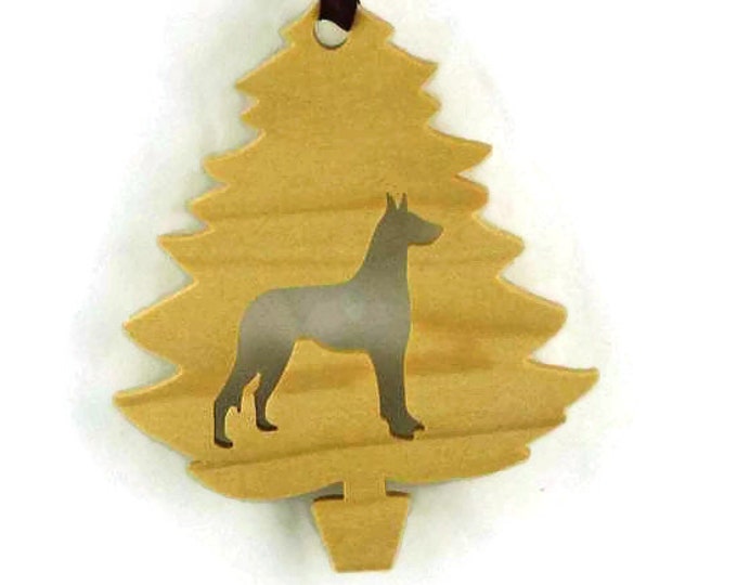 Great Dane Christmas Tree Ornament Handmade From Poplar Wood, Deutsche Dogge, German Mastiff
