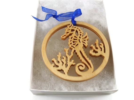 Sea Horse Christmas Ornament Handmade From Birch Wood By KevsKrafts NB-004 - M2