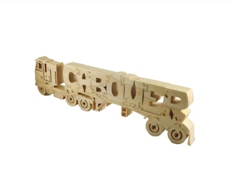 Cabover Semi Tractor Trailer Puzzle Handmade From Hardwood By KevsKrafts