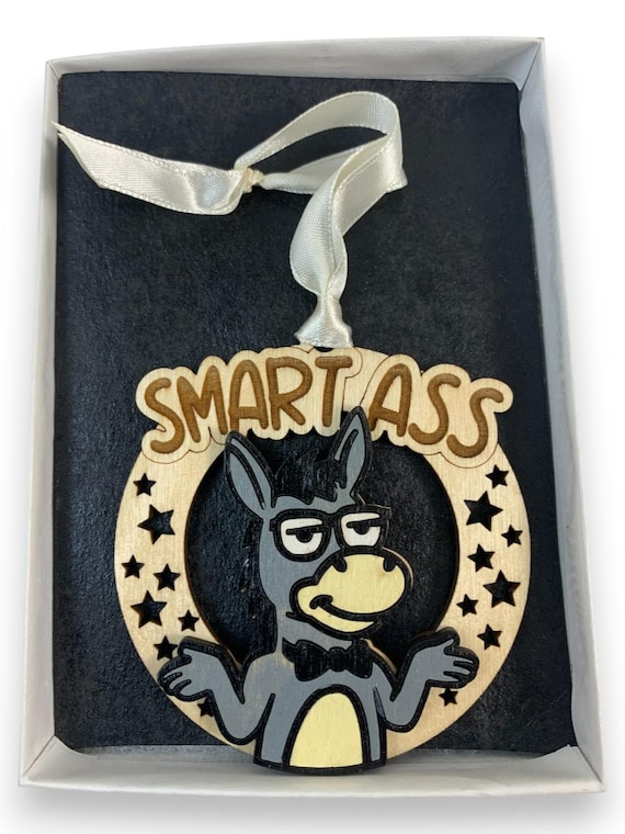 Funny Donkey Ornament "Smart-Ass" Gag Gift