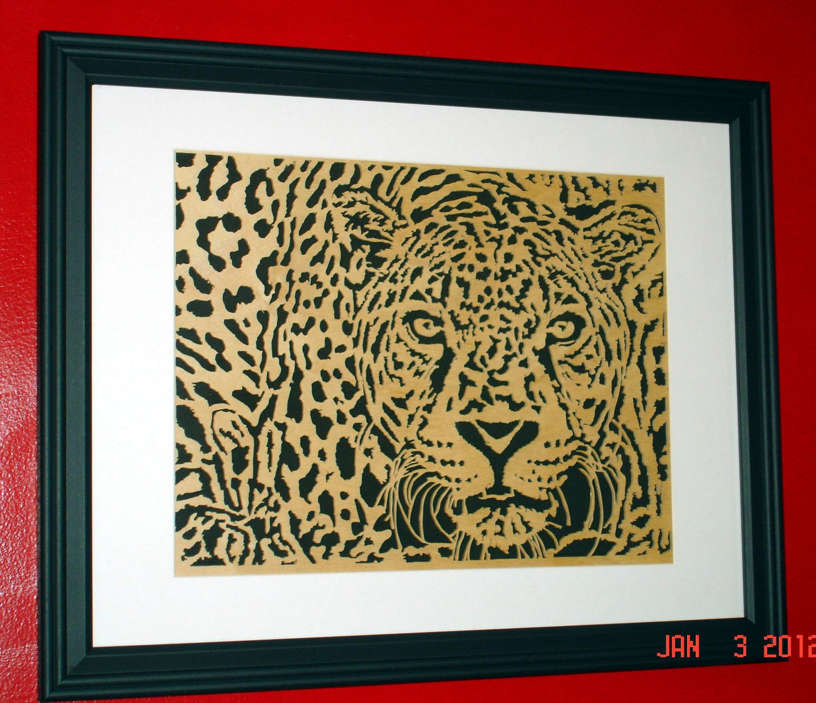 Leopard Wall Art Handmade from Birch Wood Etsy