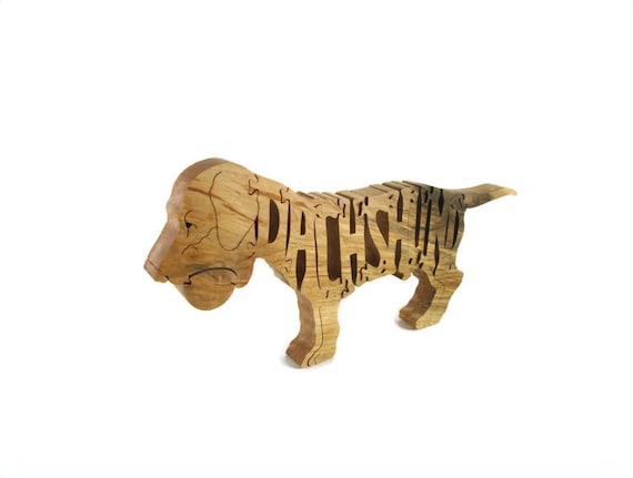 Dachshund Puppy With Ball Jigsaw Puzzle Handmade From Hardwood By KevsKrafts