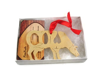 Cow Christmas Ornament Handmade From Birch Wood By KevsKrafts
