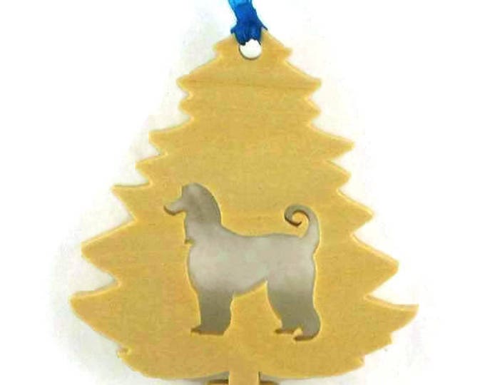Afghan Christmas Tree Ornament Handmade From Poplar Wood, Pet Ornament, Dog Ornament, K9 Ornament, Wood Ornament, Christmas Decoration