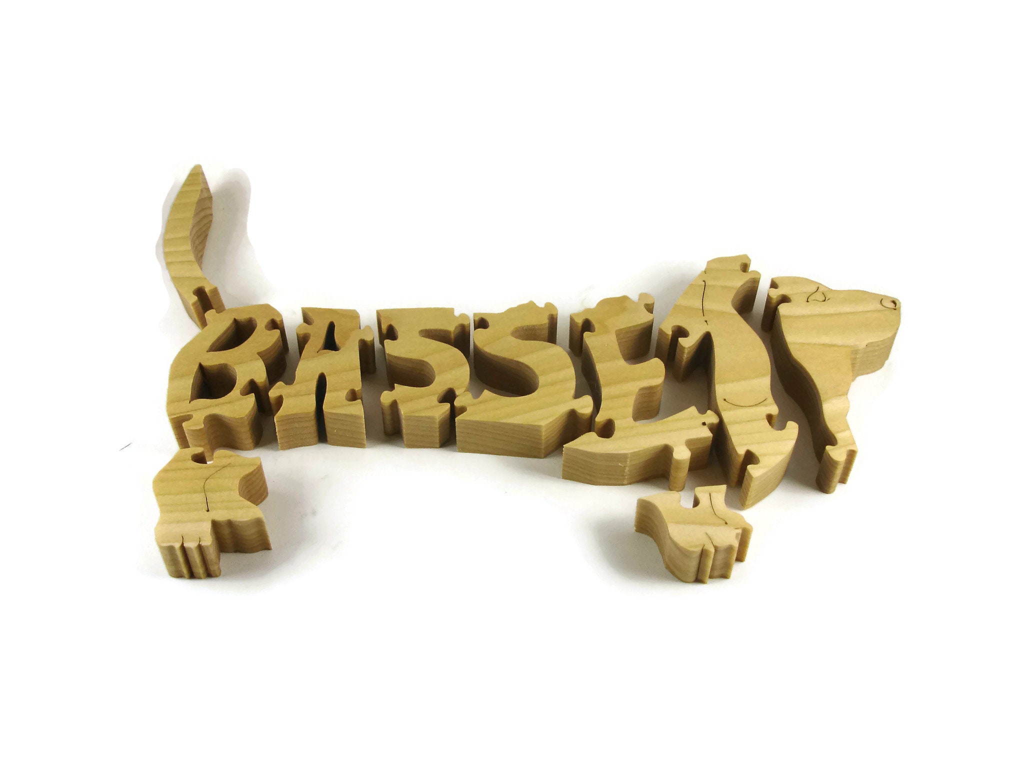 Basset Hound Jigsaw / Scroll Saw Puzzle Handcrafted From Etsy