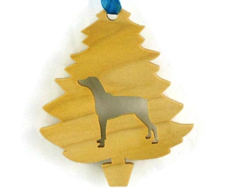 Doberman Pinscher Christmas Tree Ornament Handmade From Poplar Wood