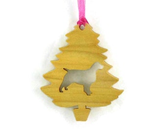 Spaniel Christmas Tree Ornament Handmade From Poplar Wood