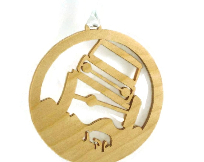 Rock Crawler Christmas Ornament Handcrafted  from Birch Wood NB-5