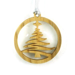 Christmas Tree With Shining Star Handcrafted From Birch Wood BN-15
