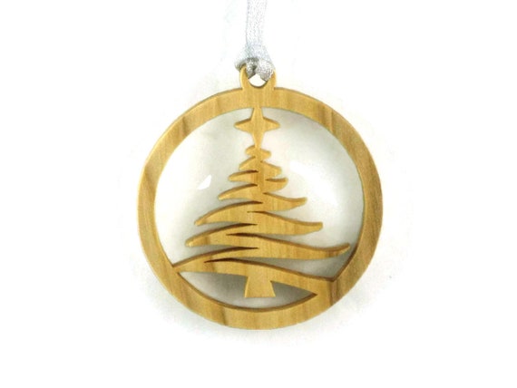 Christmas Tree With Shining Star Handcrafted From Birch Wood BN-15