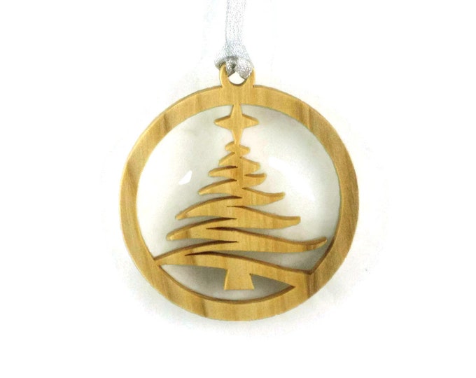 Christmas Tree With Shining Star Handcrafted From Birch Wood BN-15