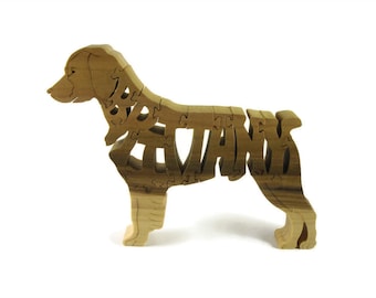 Brittany Dog Standing Jigsaw Puzzle Handmade From Poplar Wood By KevsKrafts