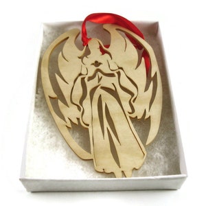 Angel Christmas Ornament Handmade From Birch Wood By KevsKrafts