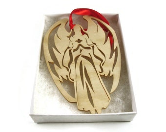 Angel Christmas Ornament Handmade From Birch Wood By KevsKrafts