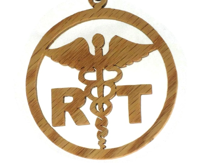 Respiratory Therapist Christmas Ornament Handmade From Oak Wood By KevsKrafts, NB-003-1 Healthcare Decor, Medical Ornament, Christmas Decora
