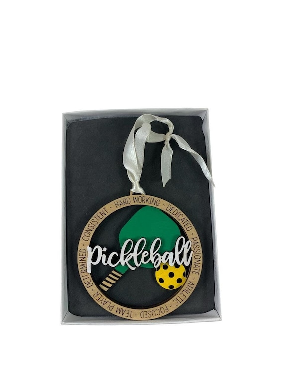 Pickleball Christmas Ornament