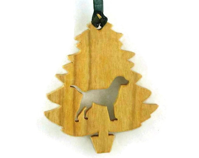 Labrador Retriever Christmas Tree Ornament Handmade From Birch Wood Black Lab, Yellow Lab, Golden Lab, Chocolate Lab