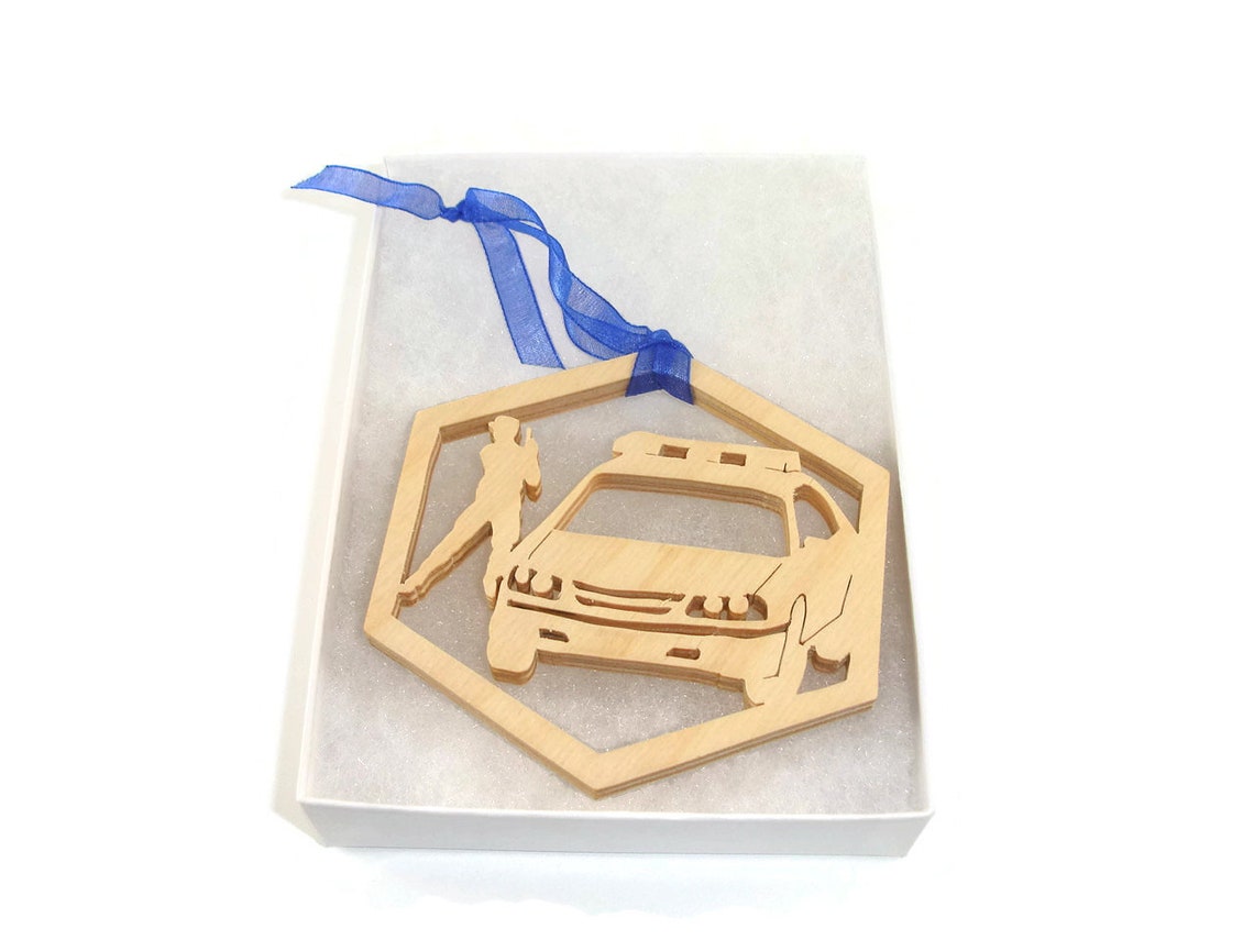 Police or Sheriff With Police Car Christmas Ornament Handmade Etsy