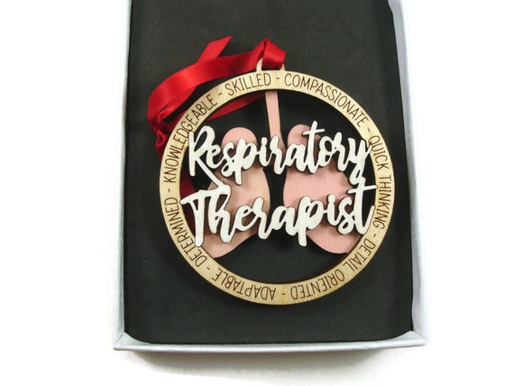 Respiratory Therapist Christmas Ornament Laser Engraved And Hand Painted