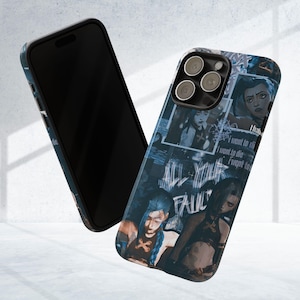 Phone Case, League of Legends Jinx style Gamer Gift, Original Art iPhone Samsung Galaxy Tough Cover, Video Game Accessories, Gaming Phone