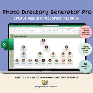 Générateur Organigramme Excel | Annuaire Photo Automatique | Export PDF et PowerPoint