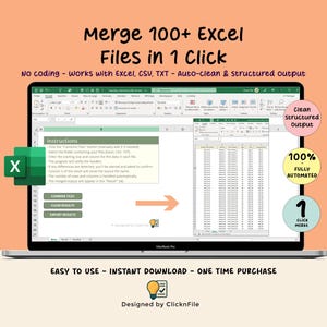 Outil Fusion Fichiers Excel | Combiner Excel CSV & TXT en Une Feuille | Outil VBA Automatisé