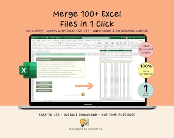 Herramienta para combinar archivos de Excel y automatizar comandos mediante VBA (descarga digital)