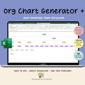 Org Chart Generator Excel | Automatic Organizational Chart Template