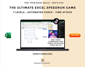 Excel Test | Übung & Vorstellungsgespräch | VBA Lernspiel | Speedrun-Challenge | Tastaturkürzel