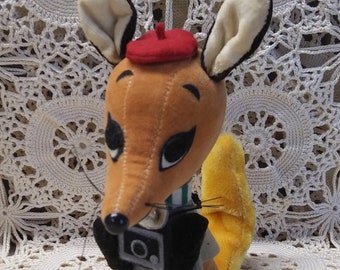 Vintage Japan Dream Pet, Fox with Camera, Dakin & Co. stuffed animal