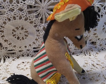 Vintage Japan Dream Pet, Donkey with Sombrero, Dakin & Co. stuffed animal