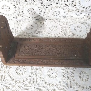 Vintage Wood Carved Book Stand