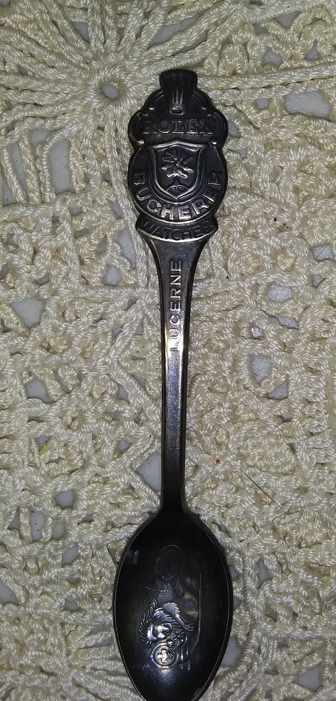Vintage Rolex Bucherer Watches Lucerne Souvenir Spoon, Lion - Main Image