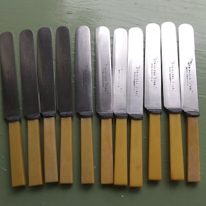 Vintage Bakelite Sheffield Knife Set of 11, Flatware